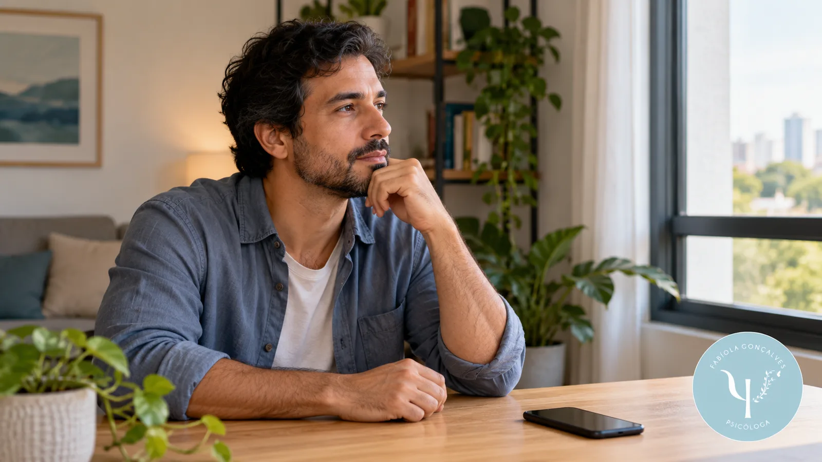 momento de pausa e regulação emocional — contexto de psicoterapia para autossabotagem e tdah